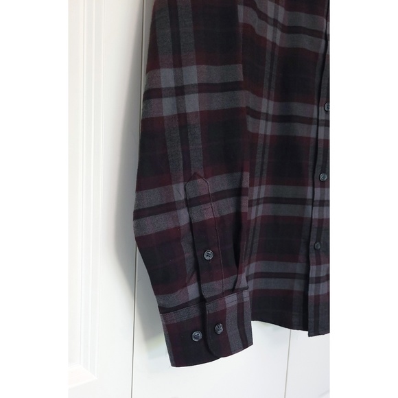 Perry Ellis Soft Brushed Checked Plaid Long Sleeve Flannel Button Shirt Men Sm - Picture 3 of 8